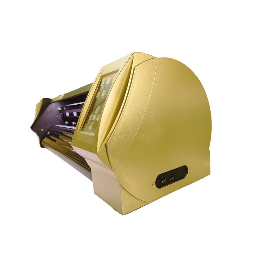 SKYCUT VH24 — вид збоку, USB-роз'єми SkyCut VH24 — настільний плотер 600 мм з AC-сервомотором, ширина різу 610 мм